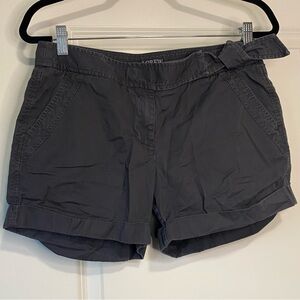 ⭐️ J.Crew Women’s Shorts Size 4 Gray 100% Cotton Tie Waist Ribbon Casual Summer